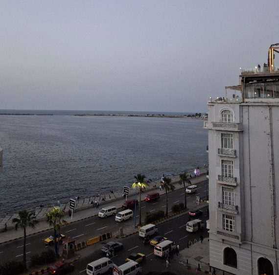 View from AL ROBBAN TRADE office — Alexandria corniche